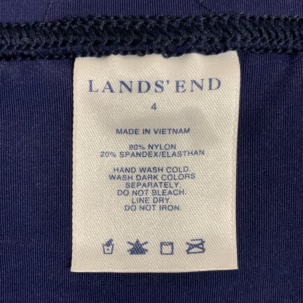 Lands’ End Navy Blue Tummy Control High Waist Bikini Bottom 4 NWOT - Picture 7 of 8